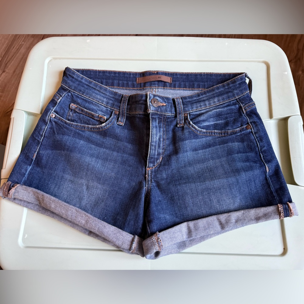 Joe's Jeans Shorts Edlyn Blue Denim Cutoffs Mid-Rise - Size 26